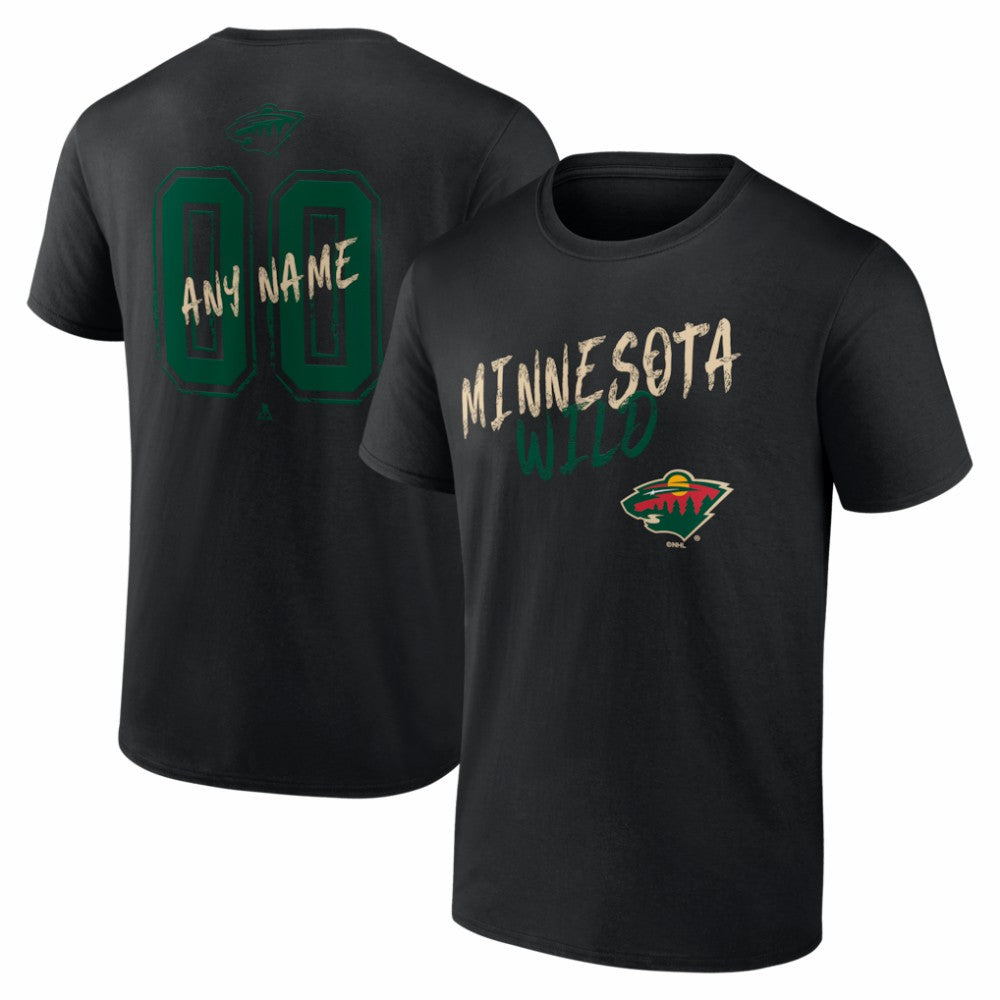 Minnesota Wild Hustle Personalized Name & Number T-Shirt -  NHL T-shirts