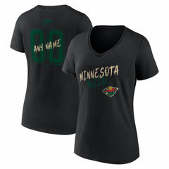 Minnesota Wild Women's Hustle Personalized Name & Number V-Neck T-Shirt -  NHL T-shirts
