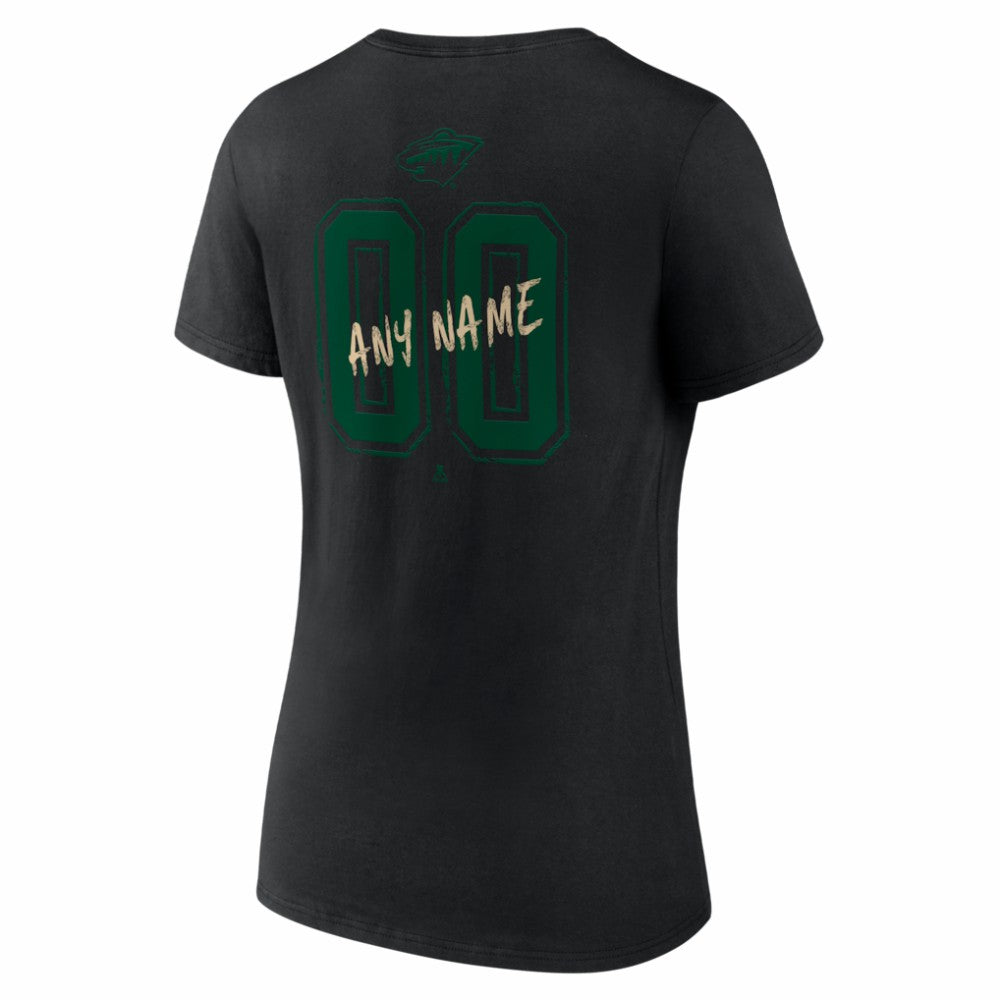 Minnesota Wild Women's Hustle Personalized Name & Number V-Neck T-Shirt -  NHL T-shirts