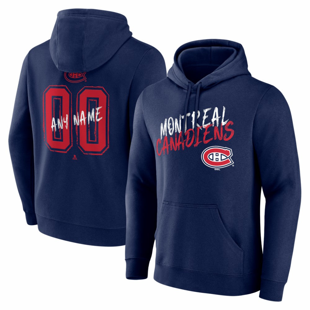Montreal Canadiens Hustle Personalized Name & Number Hoodie -  NHL Hoodies