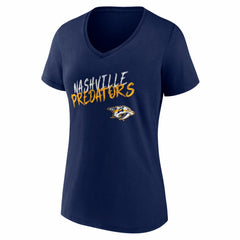 Nashville Predators Women's Hustle Personalized Name & Number V-Neck T-Shirt -  NHL T-shirts