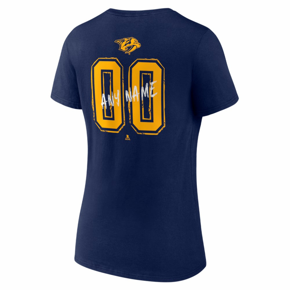 Nashville Predators Women's Hustle Personalized Name & Number V-Neck T-Shirt -  NHL T-shirts