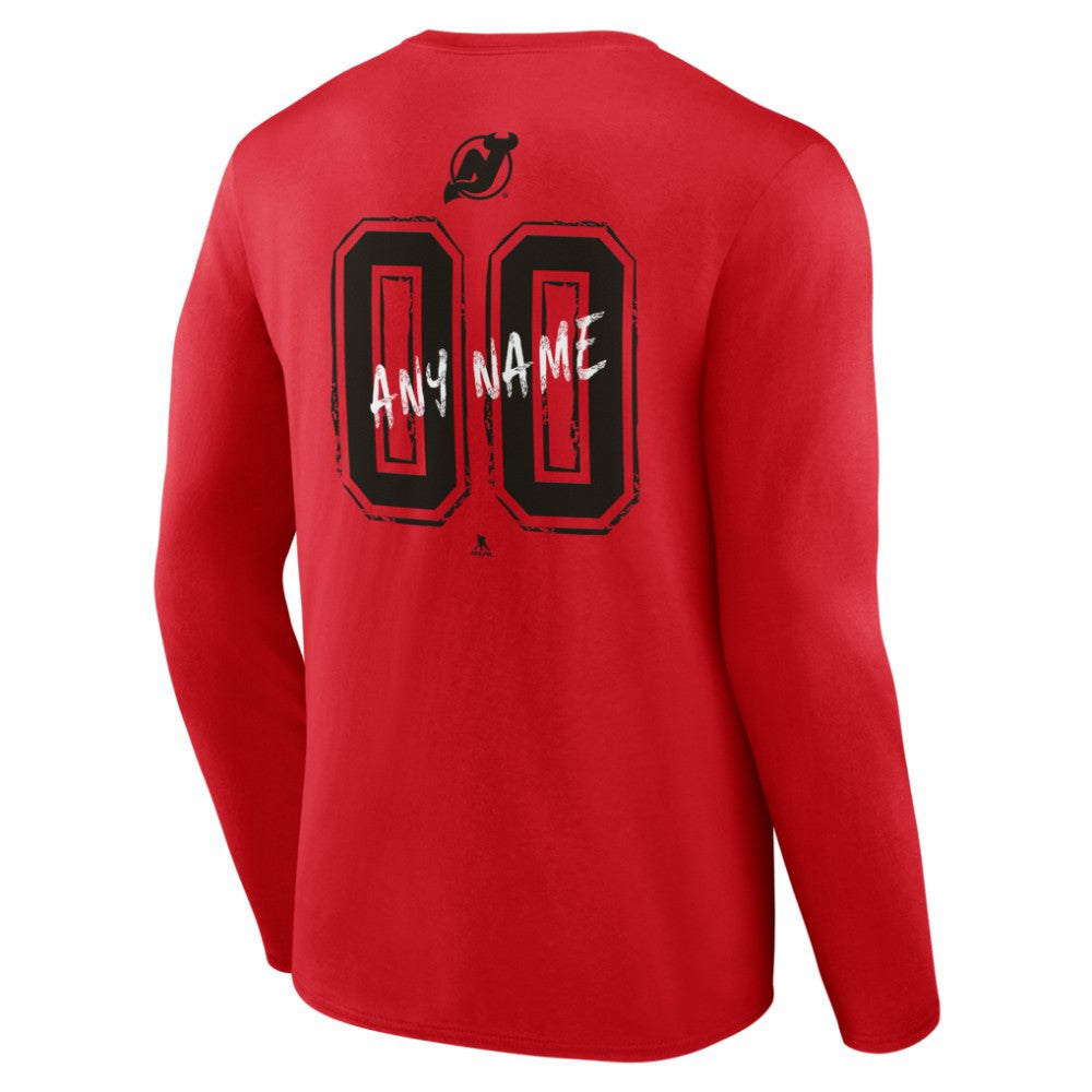 New Jersey Devils Hustle Personalized Name & Number Long Sleeve T-Shirt -  NHL T-shirts