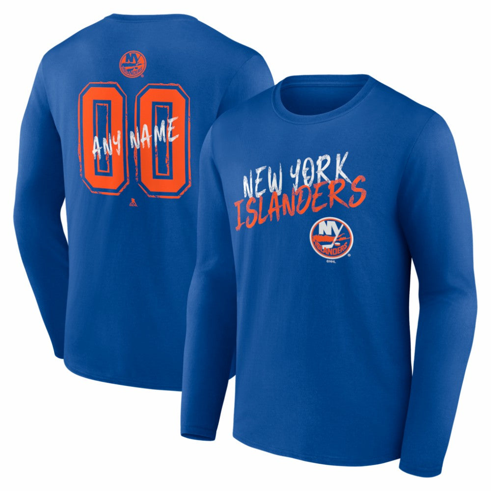 New York Islanders Hustle Personalized Name & Number Long Sleeve T-Shirt -  NHL T-shirts