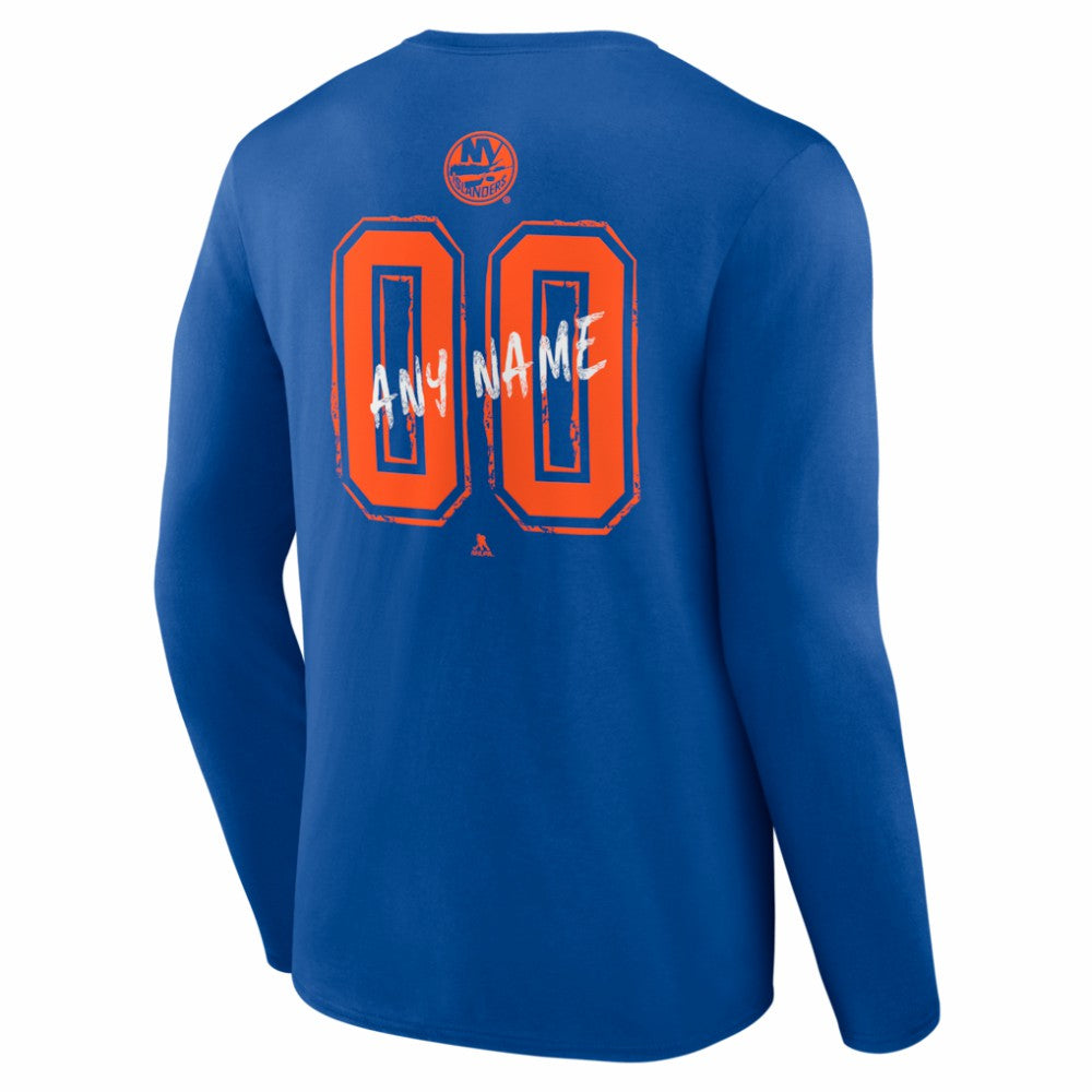 New York Islanders Hustle Personalized Name & Number Long Sleeve T-Shirt -  NHL T-shirts
