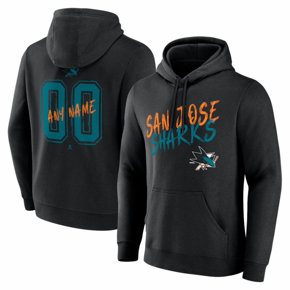 San Jose Sharks Hustle Personalized Name & Number Hoodie -  NHL Hoodies