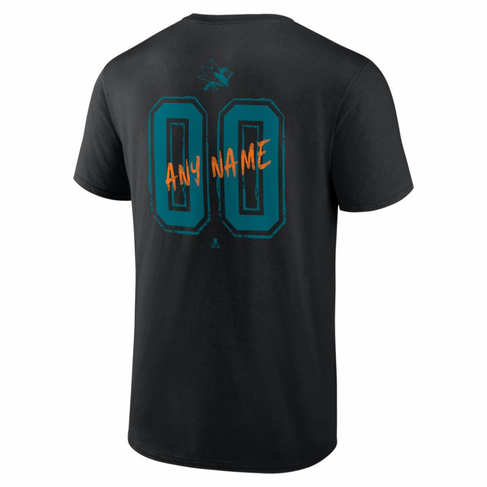 San Jose Sharks Hustle Personalized Name & Number T-Shirt -  NHL T-shirts