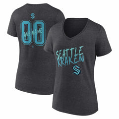 Seattle Kraken Women's Hustle Personalized Name & Number V-Neck T-Shirt -  NHL T-shirts