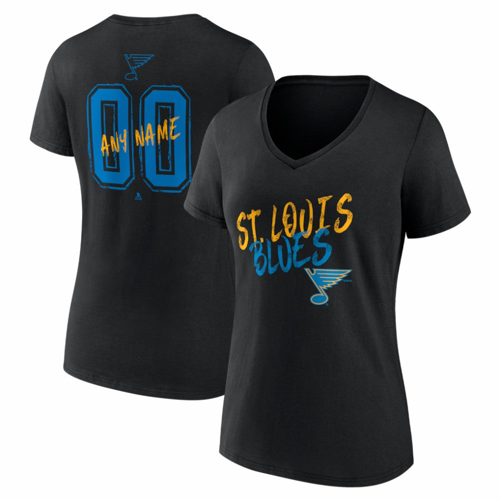 St. Louis Blues Women's Hustle Personalized Name & Number V-Neck T-Shirt -  NHL T-shirts
