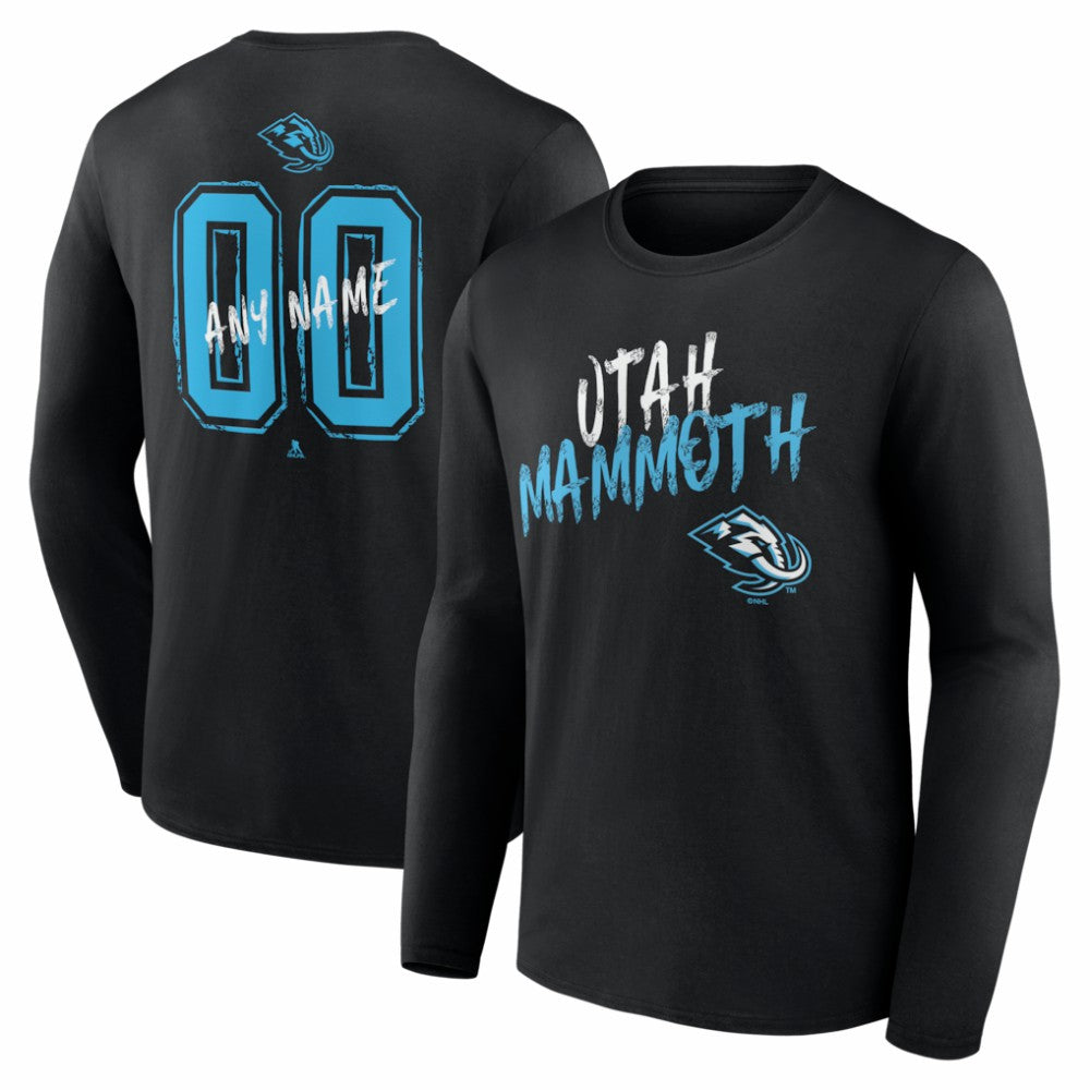 Utah Mammoth Hustle Personalized Name & Number Long Sleeve T-Shirt -  NHL T-shirts