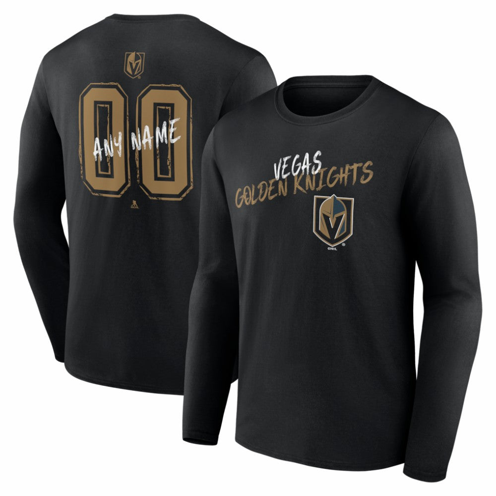 Vegas Golden Knights Hustle Personalized Name & Number Long Sleeve T-Shirt -  NHL T-shirts