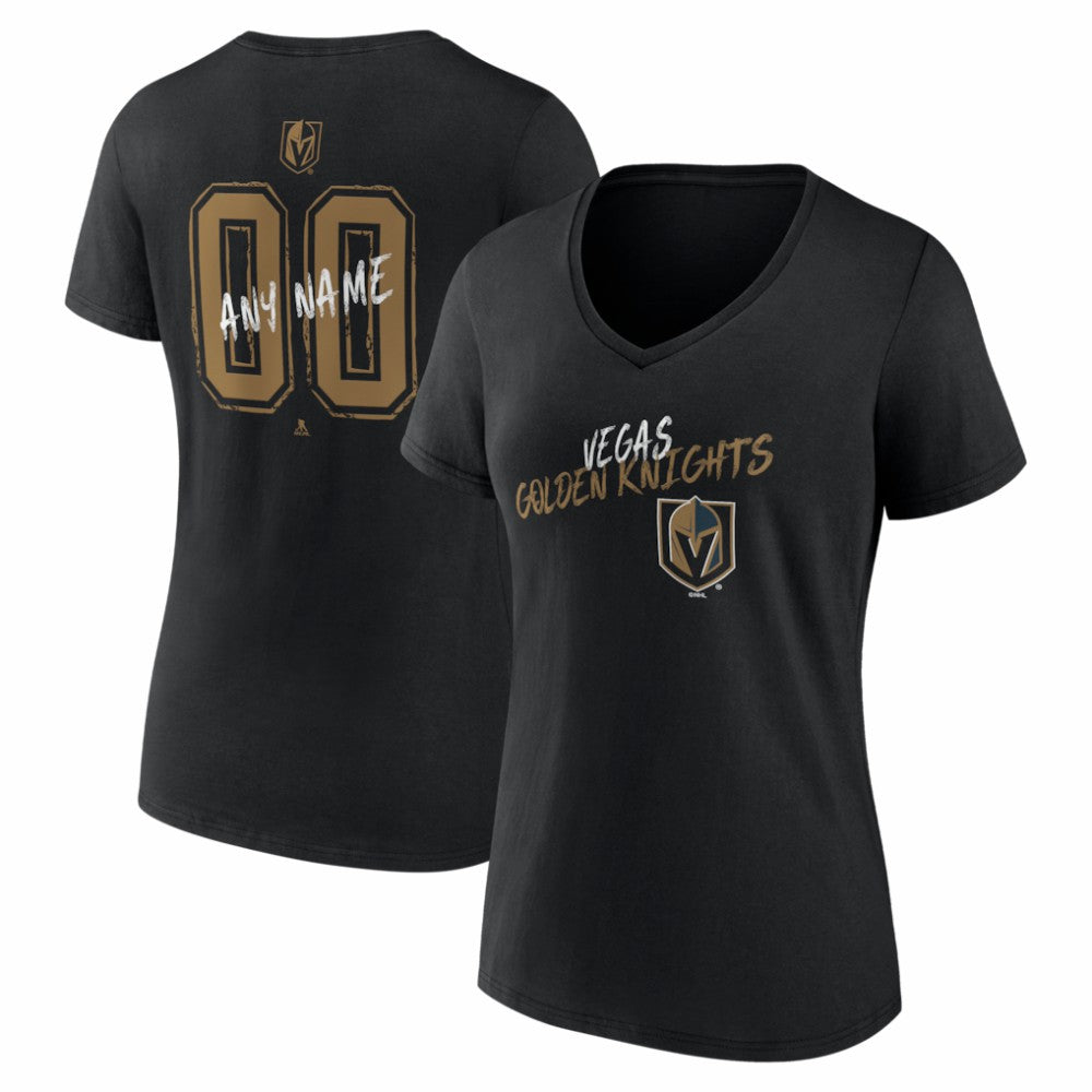 Vegas Golden Knights Women's Hustle Personalized Name & Number V-Neck T-Shirt -  NHL T-shirts