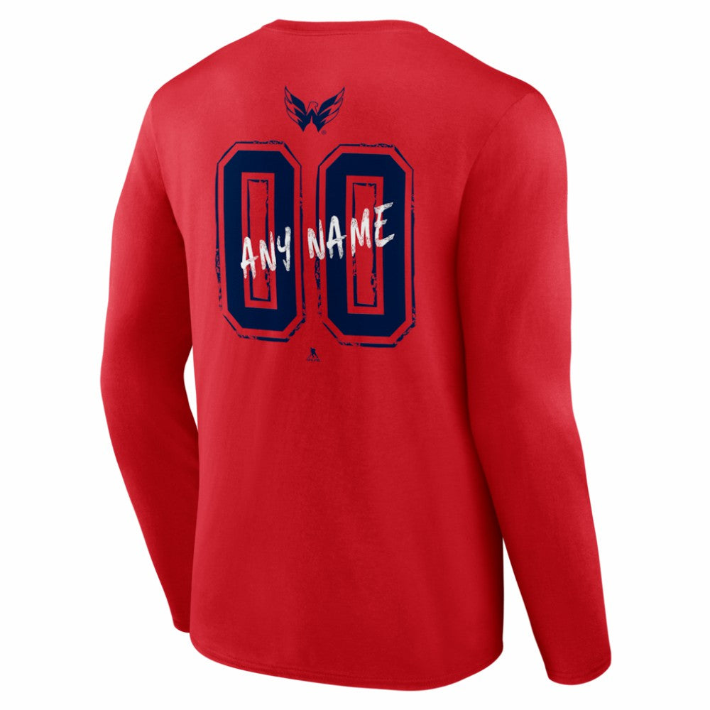 Washington Capitals Hustle Personalized Name & Number Long Sleeve T-Shirt -  NHL T-shirts