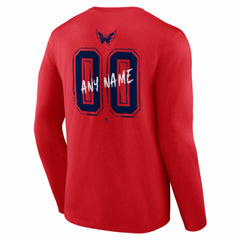 Washington Capitals Hustle Personalized Name & Number Long Sleeve T-Shirt -  NHL T-shirts