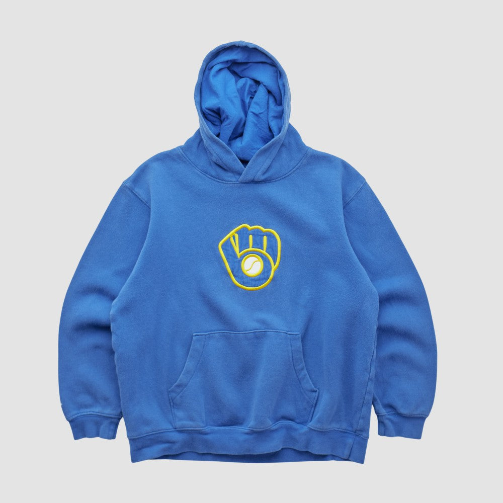 Milwaukee Brewers Majestic 2000s Hooded Pullover Sweatshirt - MLB Pullover