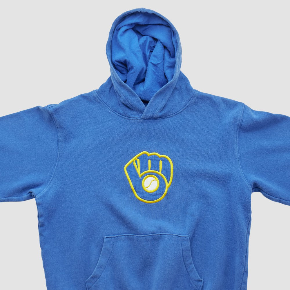 Milwaukee Brewers Majestic 2000s Hooded Pullover Sweatshirt - MLB Pullover