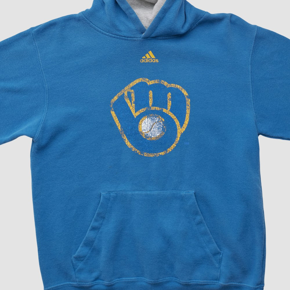 Milwaukee Brewers Adidas 2010s Hooded Pullover Sweatshirt - MLB Pullover