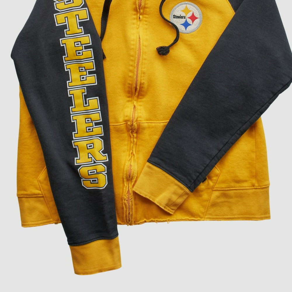 Pittsburgh Steelers Reebok 2000s Hooded Full Zip Sweatshirt | NFL New