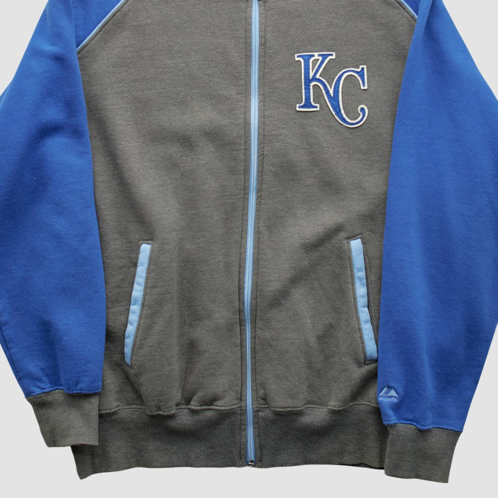 Kansas City Royals Majestic 2000s Full Zip Sweatshirt - MLB Sweatshirts