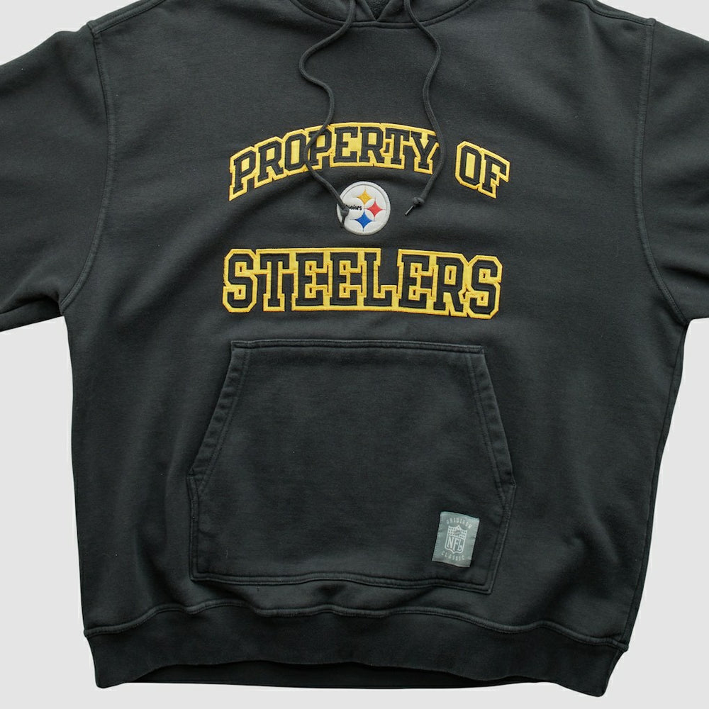 Pittsburgh Steelers Reebok 2000s Hooded Pullover Sweatshirt | NFL Discount