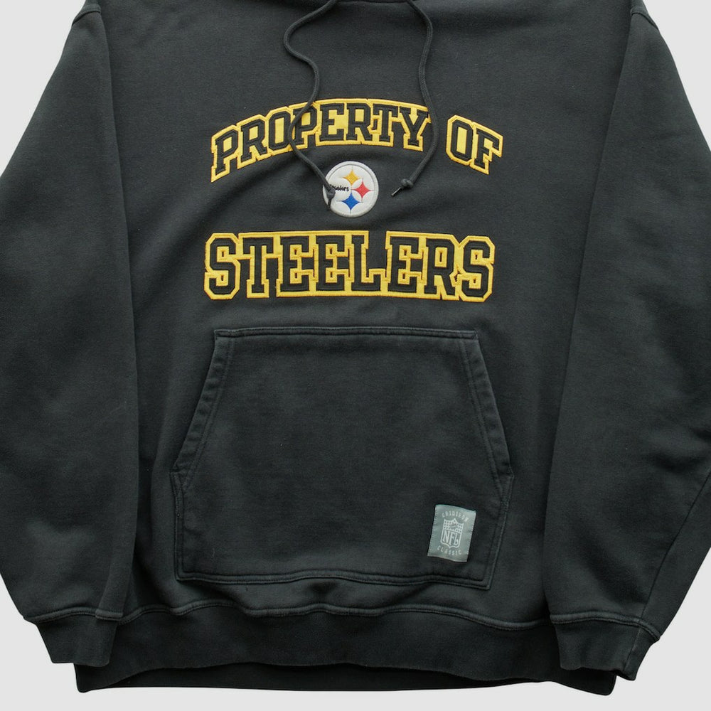 Pittsburgh Steelers Reebok 2000s Hooded Pullover Sweatshirt | NFL Discount