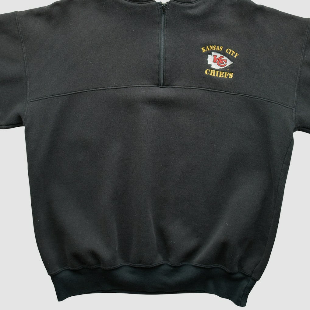 Kansas City Chiefs Dodger 90s Hooded 1/4 Zip Sweatshirt | NFL Hot