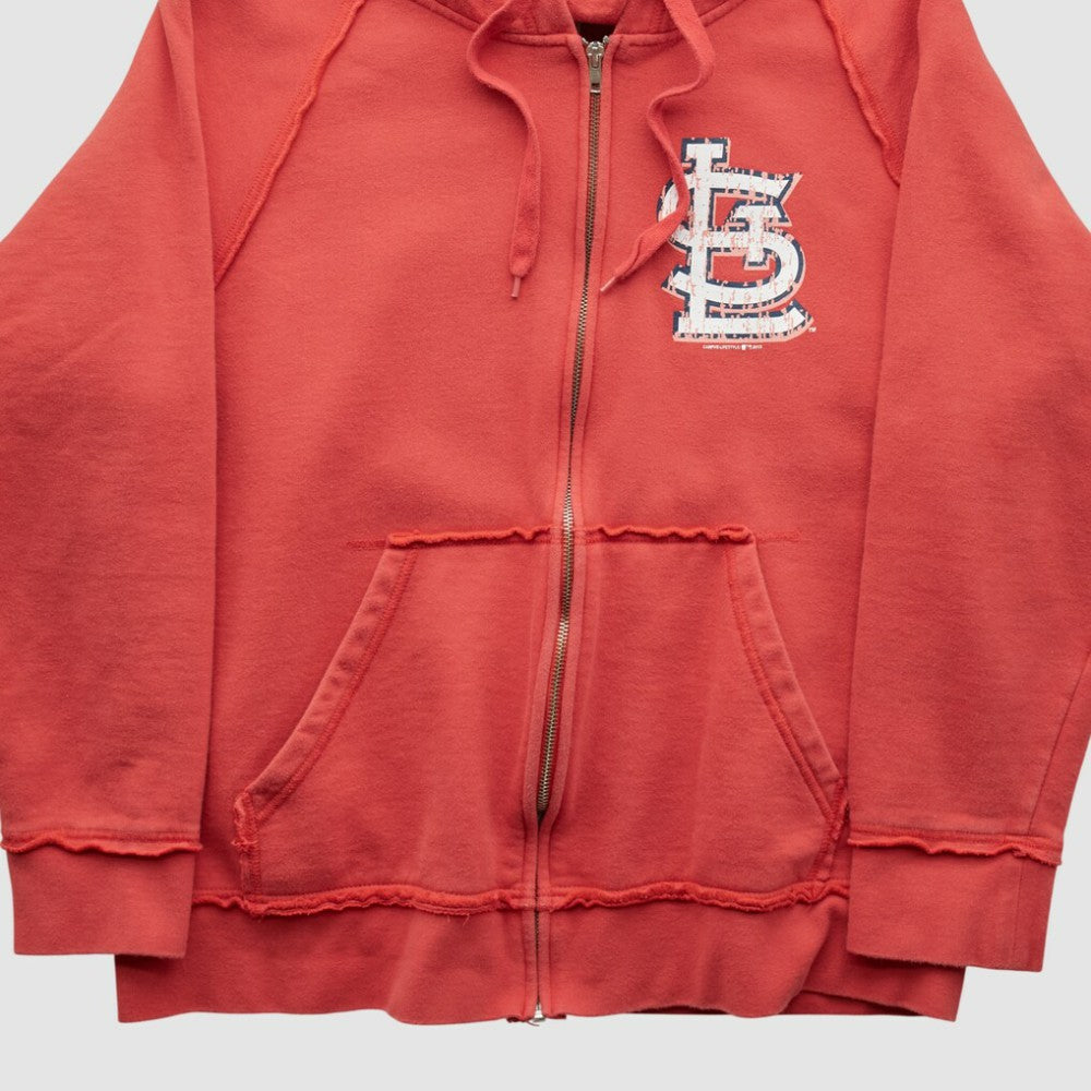 St. Louis Cardinals Genuine Merchandise 2000s Hooded Full Zip Sweatshirt - MLB Sweatshirts