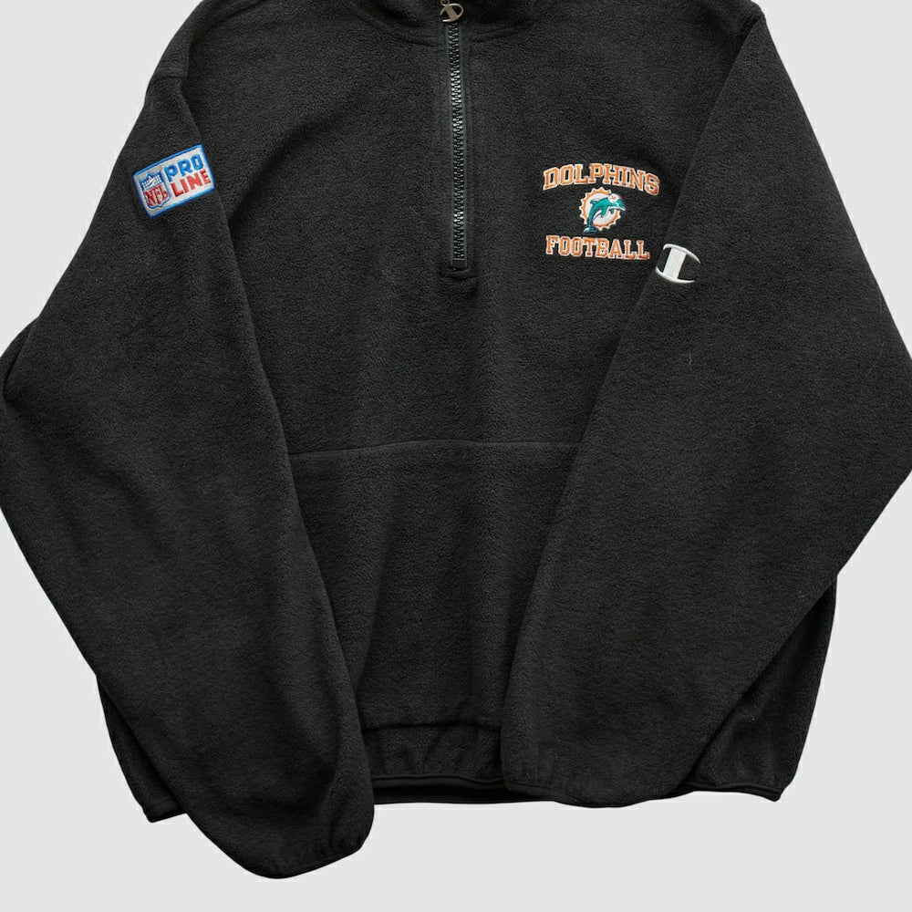 Miami Dolphins Champion 2000s 1/4 Zip Sweatshirt | NFL Sale