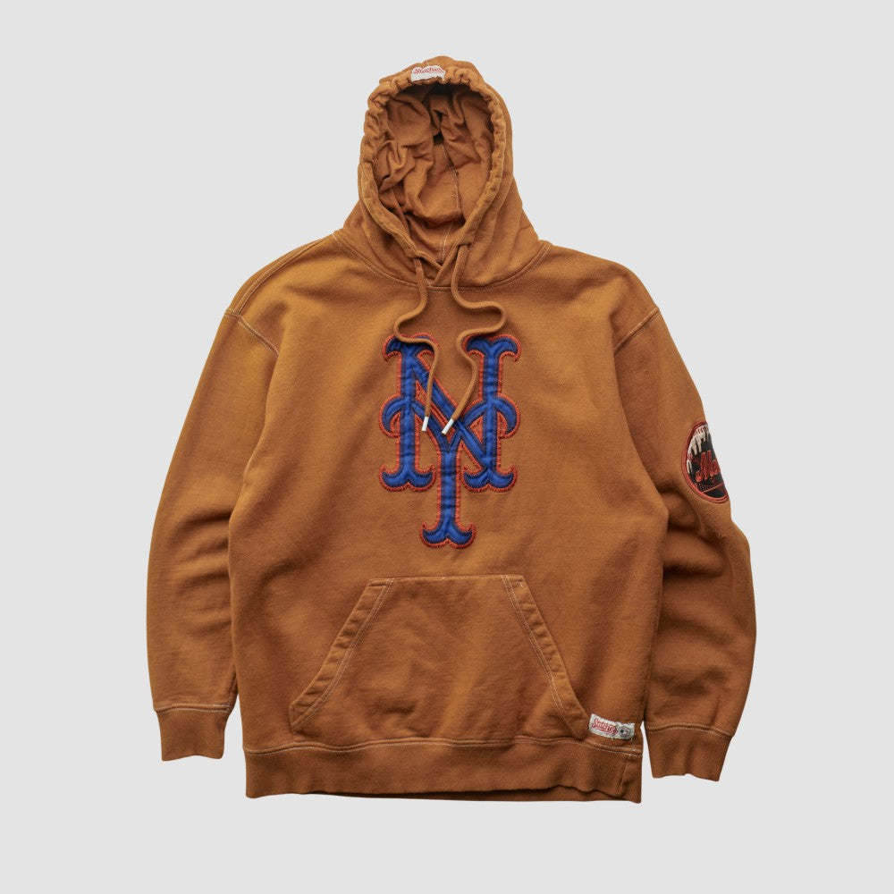 New York Mets Stitches 2000s Hooded Pullover Sweatshirt - MLB Pullover