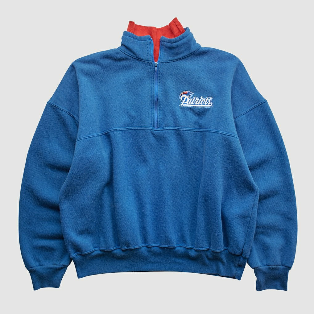New England Patriots Dodger 90s 1/4 Zip Sweatshirt | NFL Outlet