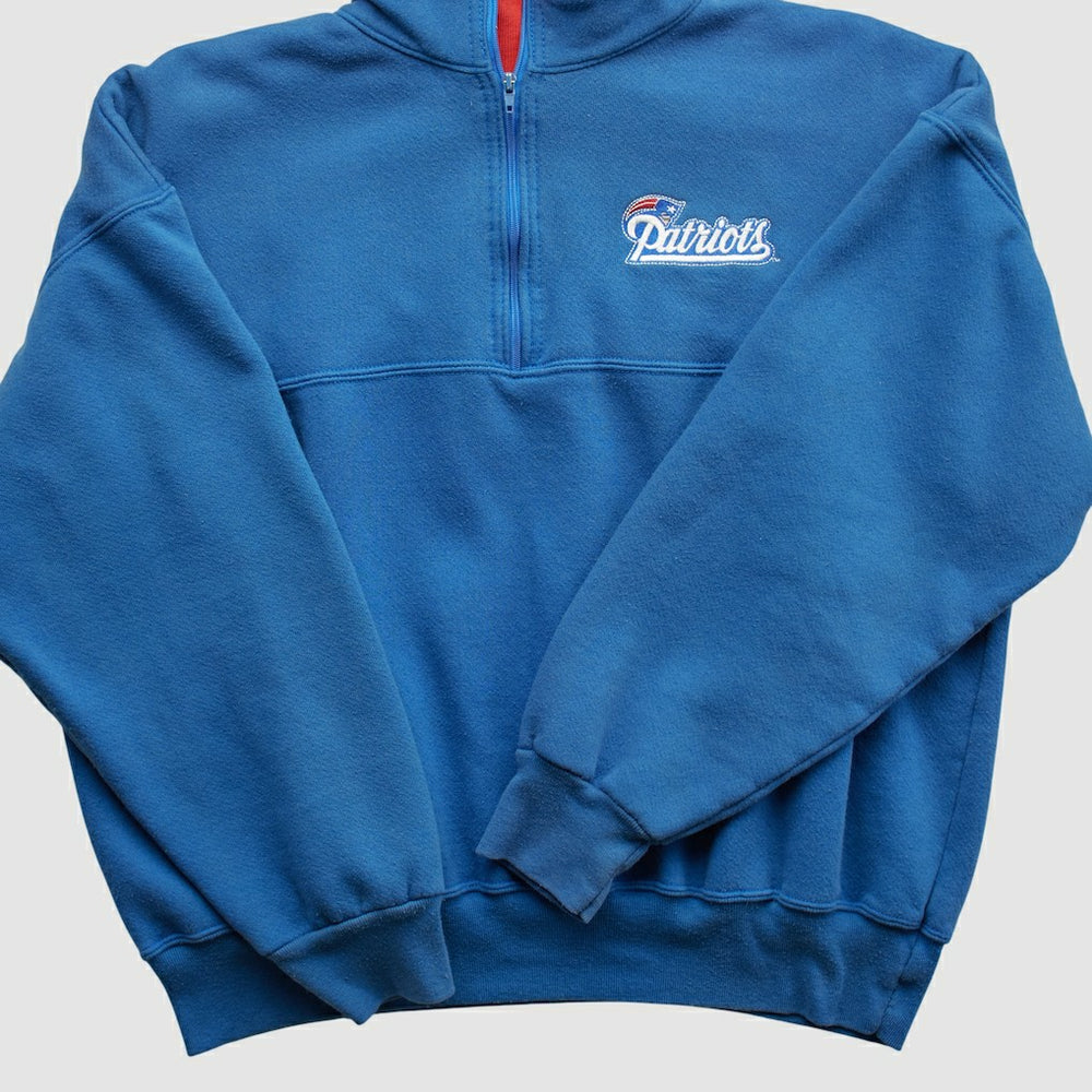 New England Patriots Dodger 90s 1/4 Zip Sweatshirt | NFL Outlet