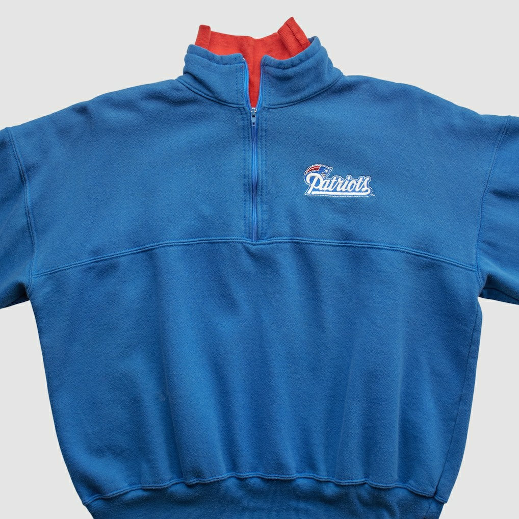 New England Patriots Dodger 90s 1/4 Zip Sweatshirt | NFL Outlet