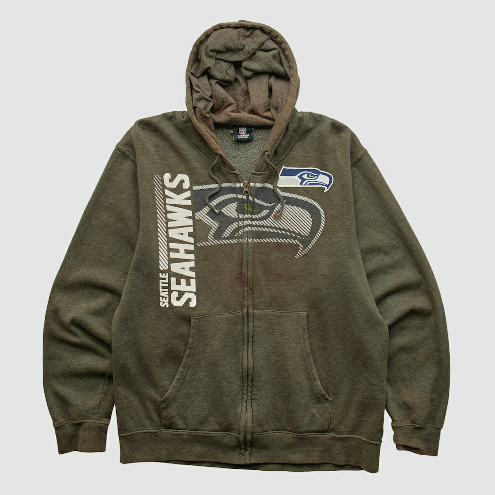 Seattle Seahawks NFL 2010s Hooded Full Zip Sweatshirt | NFL Sale