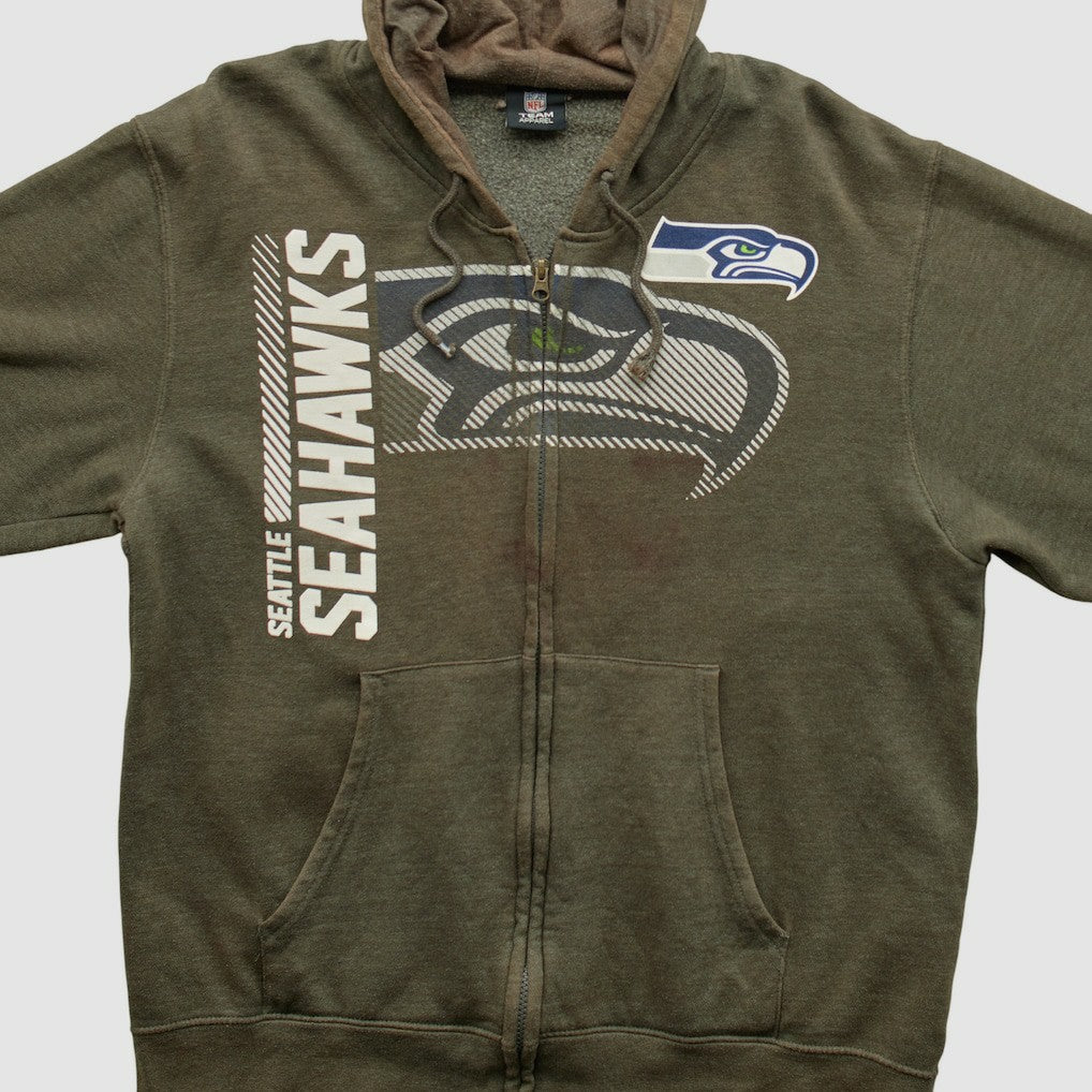 Seattle Seahawks NFL 2010s Hooded Full Zip Sweatshirt | NFL Sale
