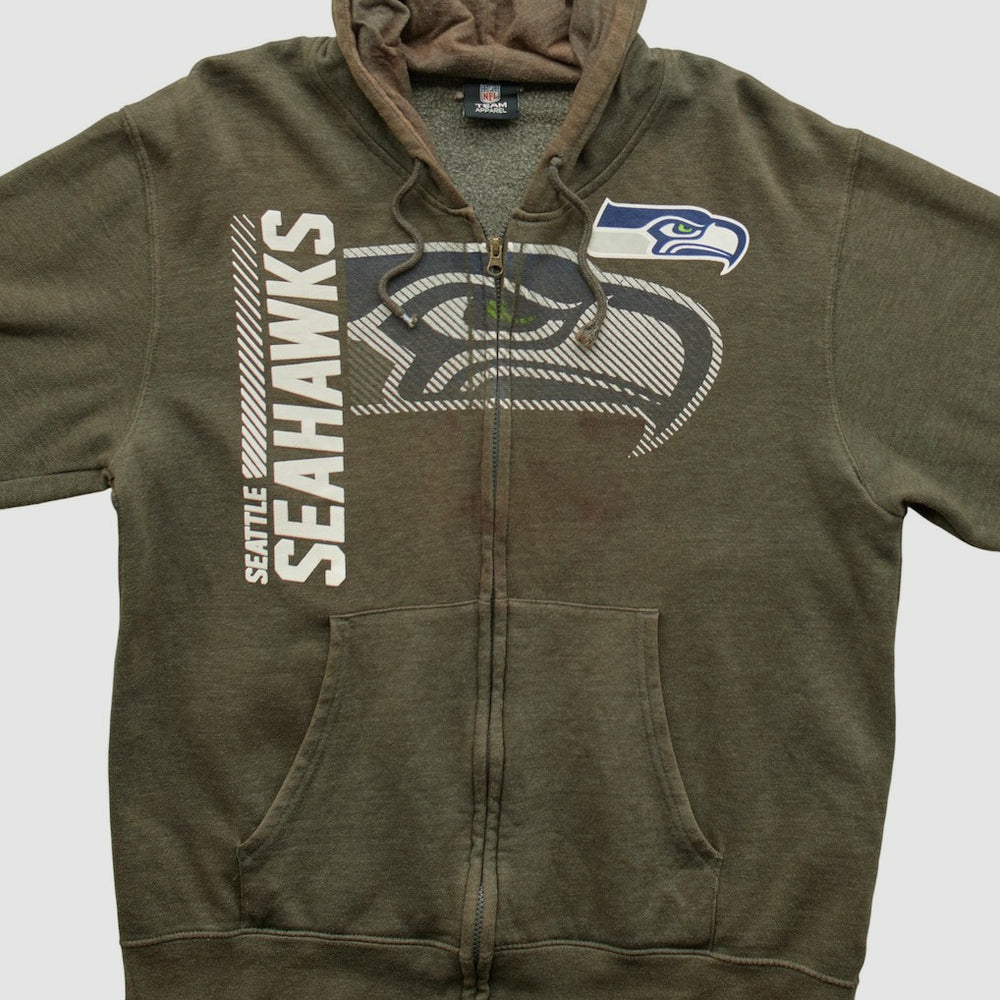 Seattle Seahawks NFL 2010s Hooded Full Zip Sweatshirt | NFL Sale