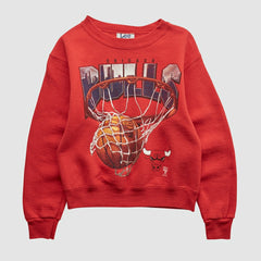 Red Chicago Bulls Lee Apparel 90s Pullover Sweatshirt | NBA