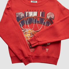 Red Chicago Bulls Lee Apparel 90s Pullover Sweatshirt | NBA