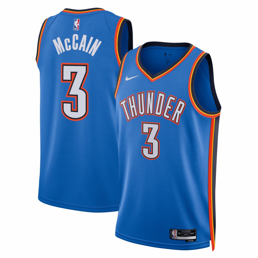 Blue Jared McCain Oklahoma City Thunder Unisex Swingman Jersey | NBA
