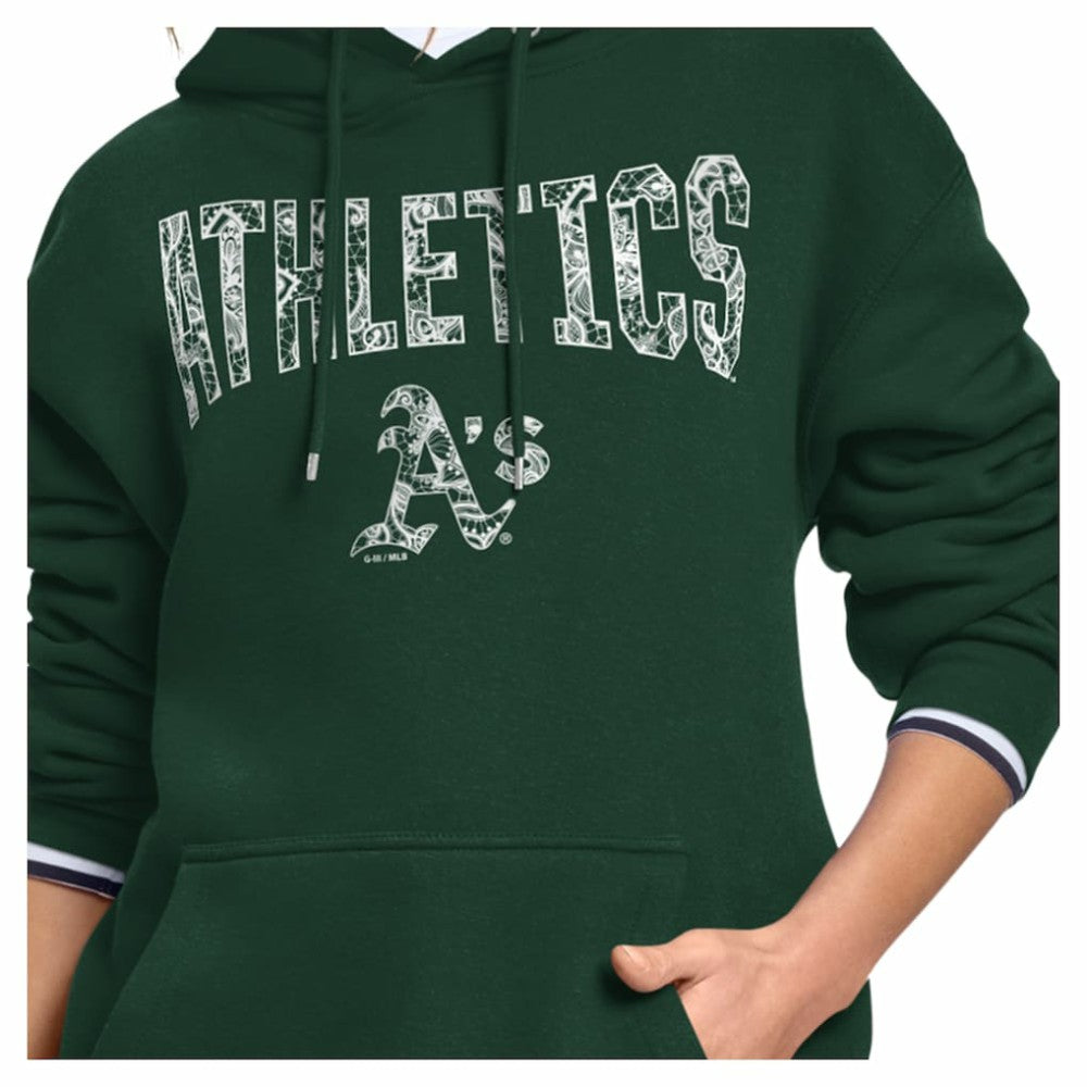 Athletics Starter Women's Lace Team Lockup Fleece Hoodie - MLB Hoodies