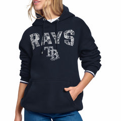 Tampa Bay Rays Starter Women's Lace Team Lockup Fleece Hoodie - MLB Hoodies