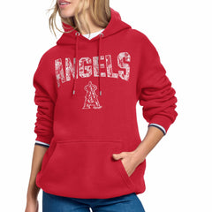 Los Angeles Angels Starter Women's Lace Team Lockup Fleece Hoodie - MLB Hoodies