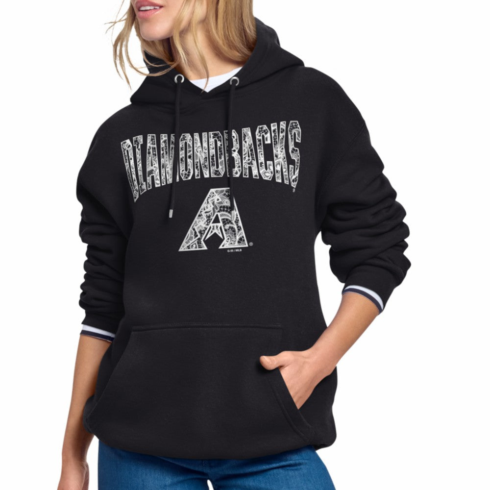 Arizona Diamondbacks Starter Women's Lace Team Lockup Fleece Hoodie - MLB Hoodies