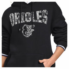 Baltimore Orioles Starter Women's Lace Team Lockup Fleece Hoodie - MLB Hoodies