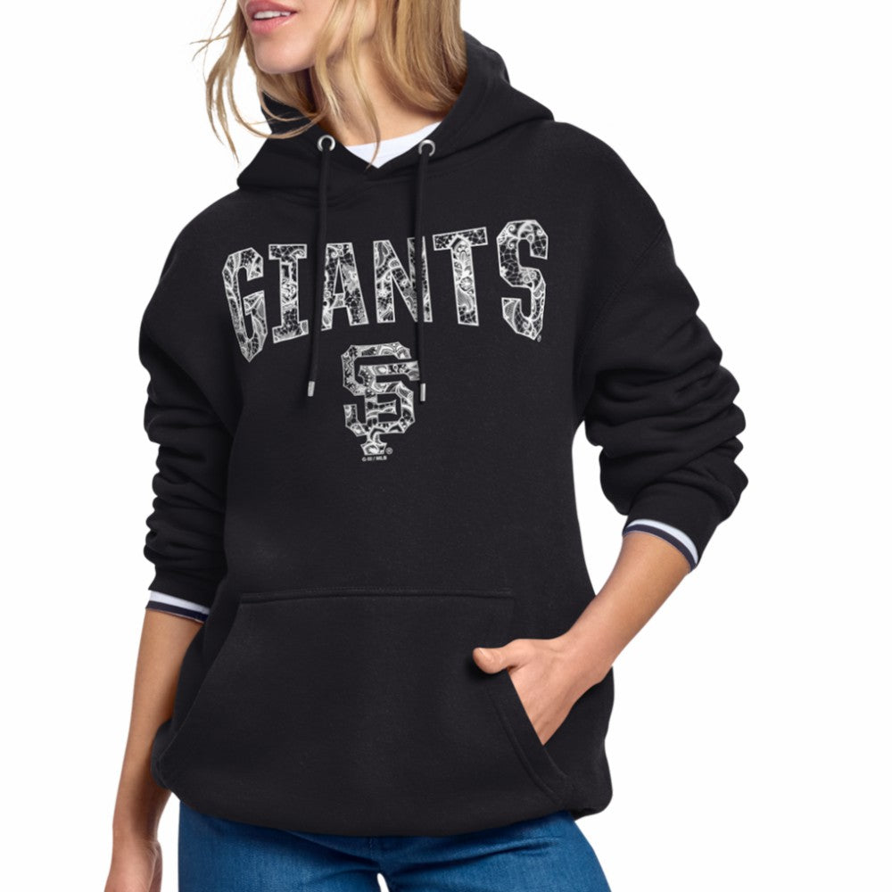 San Francisco Giants Starter Women's Lace Team Lockup Fleece Hoodie - MLB Hoodies