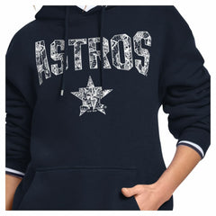 Houston Astros Starter Women's Lace Team Lockup Fleece Hoodie - MLB Hoodies