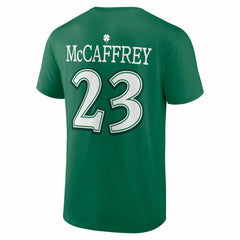 San Francisco 49ers Christian McCaffrey  St. Patrick's Day Icon Name & Number T-Shirt | NFL Hot