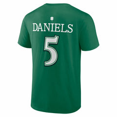 Washington Commanders Jayden Daniels  St. Patrick's Day Icon Name & Number T-Shirt | NFL Discount