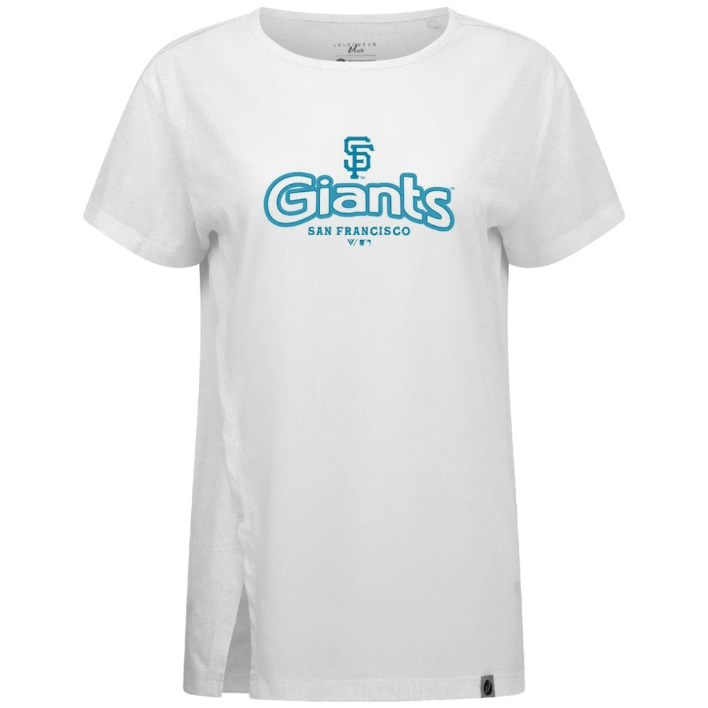 San Francisco Giants Levelwear Women's Blue Haven Influx Cornerstone T-Shirt - MLB T-shirts