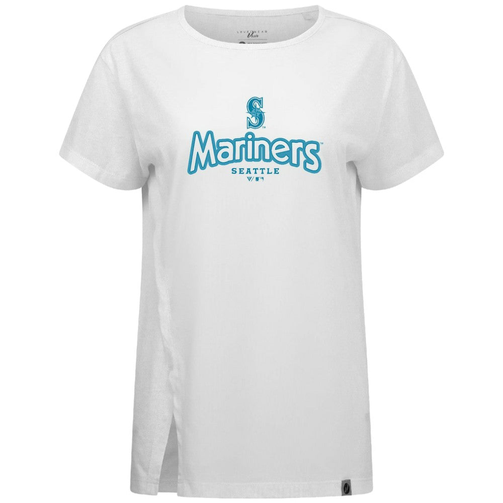 Seattle Mariners Levelwear Women's Blue Haven Influx Cornerstone T-Shirt - MLB T-shirts