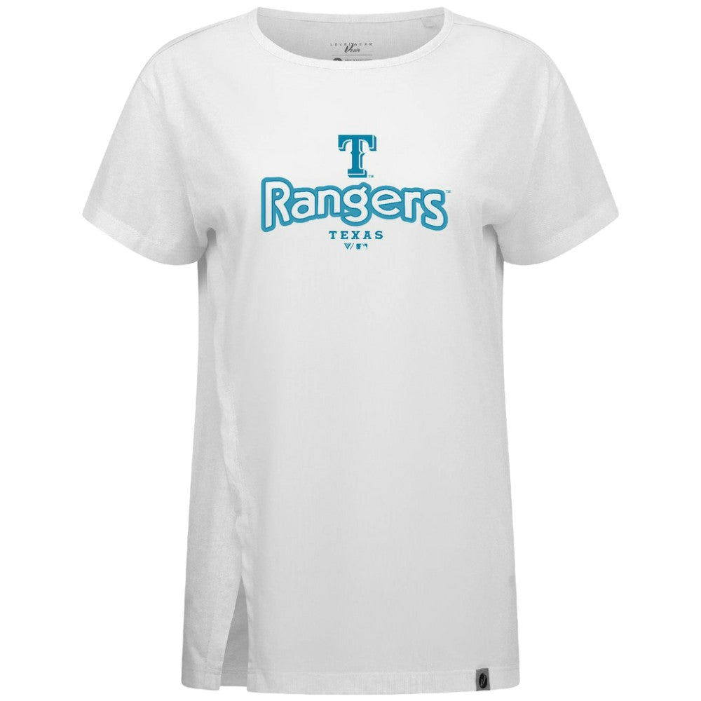 Texas Rangers Levelwear Women's Blue Haven Influx Cornerstone T-Shirt - MLB T-shirts
